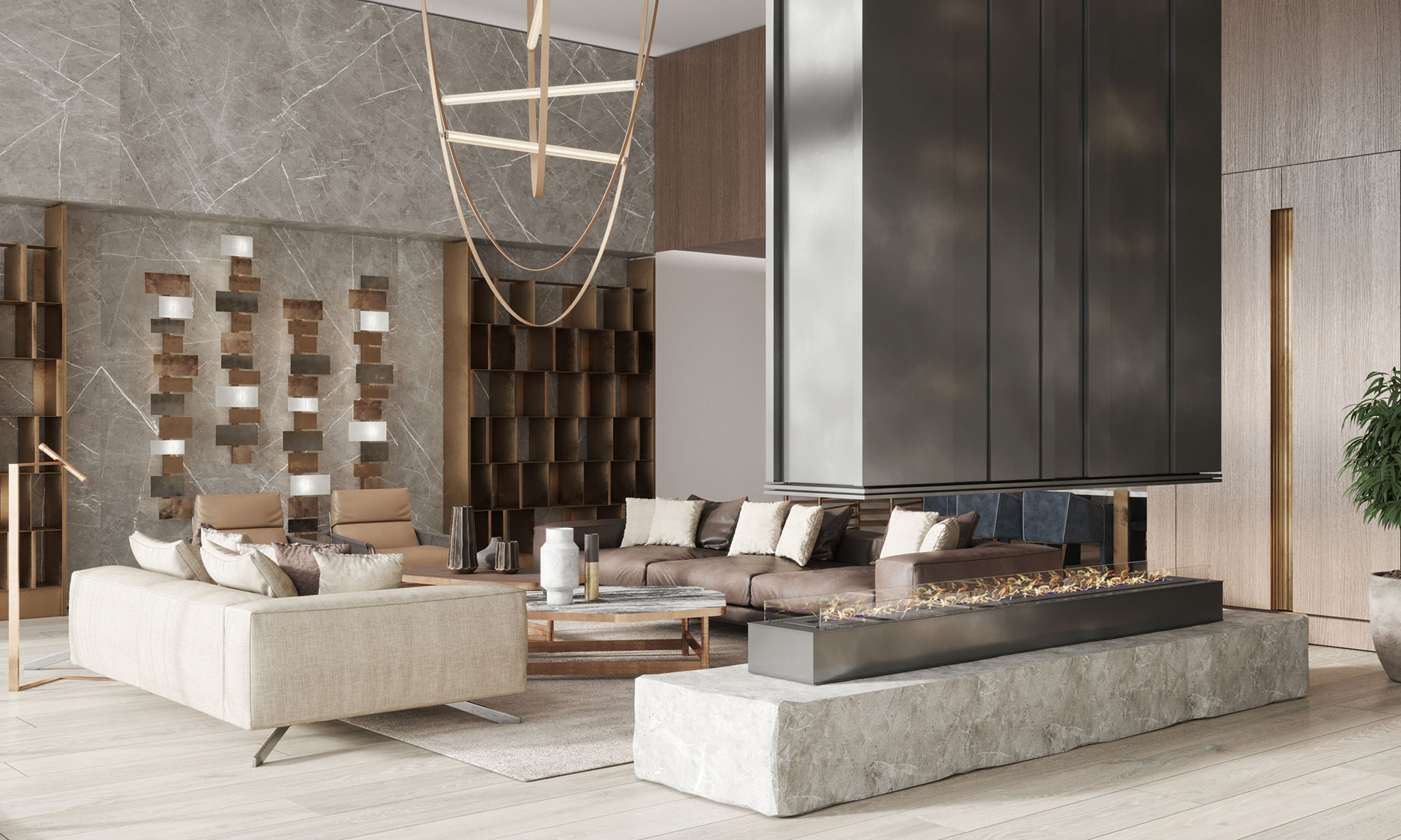Роскошный дизайн интерьера в стиле лофт - Студия дизайна Design Zinich-65142